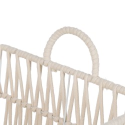 Set of Baskets White Rope 45 x 35 x 36 cm (3 Pieces)