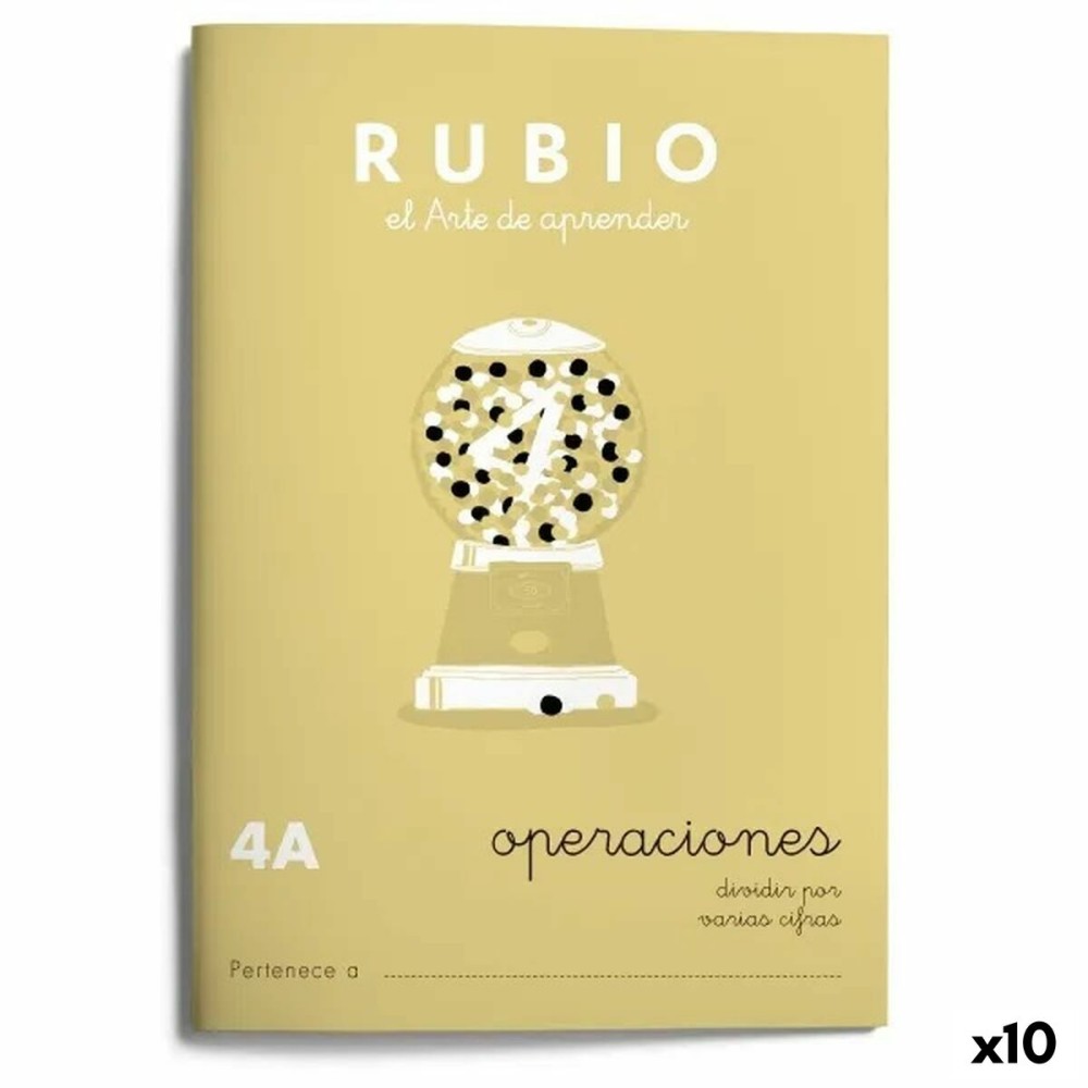 Mathematik-Heft Rubio Nº4A A5 Spanisch 20 Blatt (10 Stück)