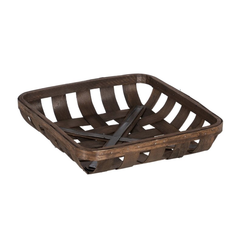 Set de basket Marron Bois 52 x 52 x 11,5 cm (3 Unités)