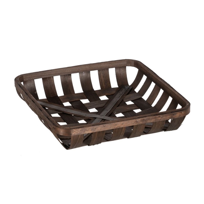 Set de basket Marron Bois 52 x 52 x 11,5 cm (3 Unités)