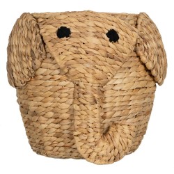 Panier Eléphant Noir Beige Fibre naturelle 38 x 38 x 42 cm