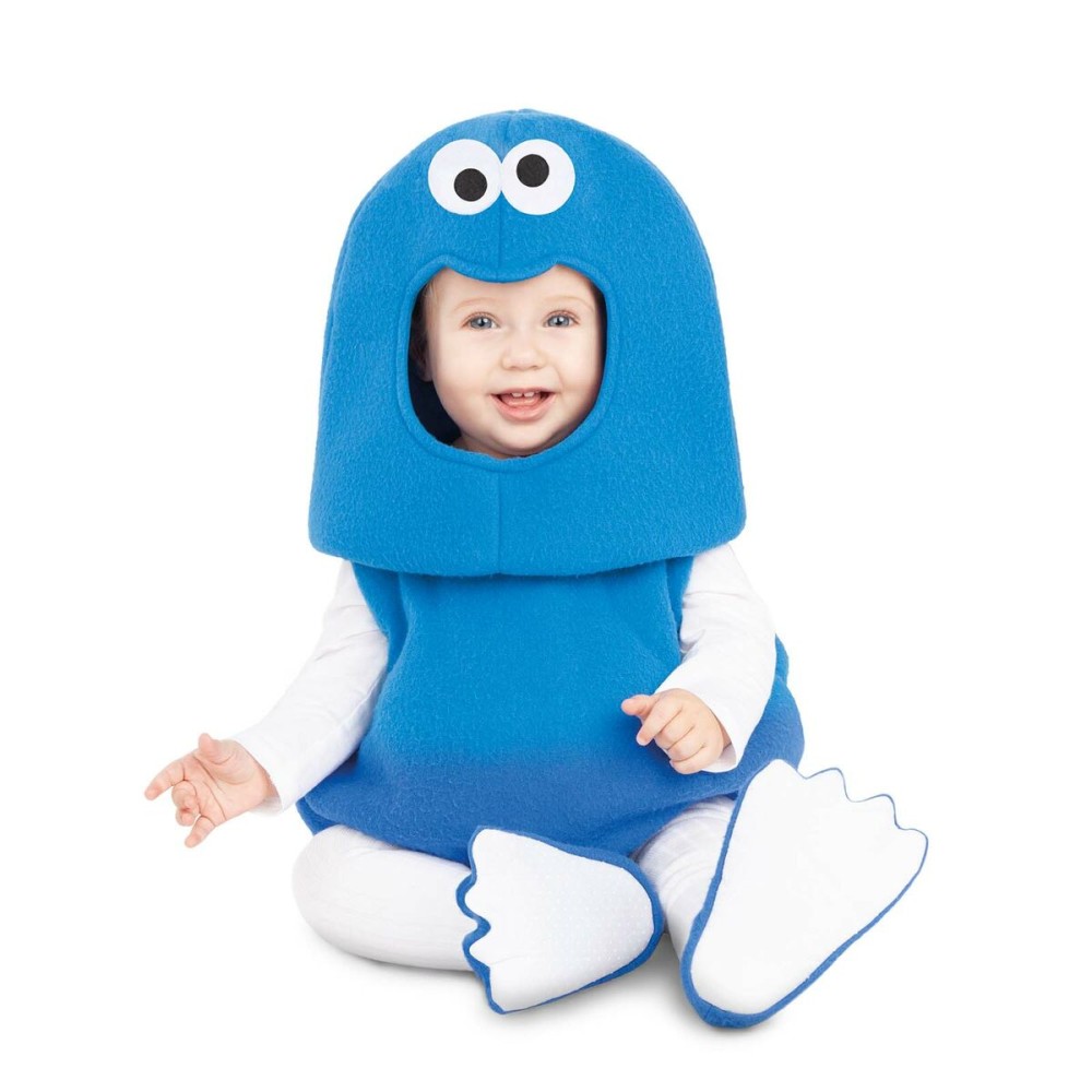 Déguisement pour Bébés My Other Me Cookie Monster Sesame Street Bleu (3 Pièces)