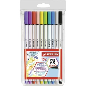 Ensemble de Marqueurs Stabilo Pen 68 Brush 10 Pièces Multicouleur