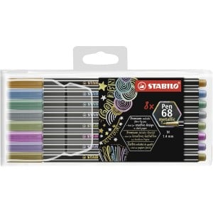 Marker-Set Stabilo Pen 68 metallic 8 Stücke Bunt