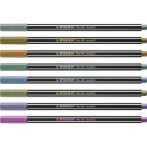 Set of Felt Tip Pens Stabilo Pen 68 metallic 8 Pieces Multicolour