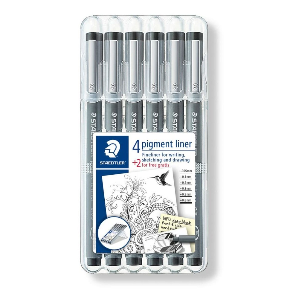 Ensemble de Marqueurs Staedtler Pigment Liner 308 Multicouleur