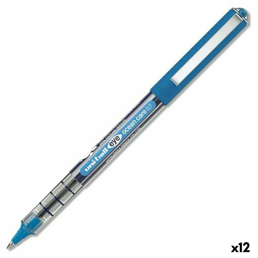 Liquid ink pen Uni-Ball Eye Ocean Care Blue 0,7 mm (12 Units)