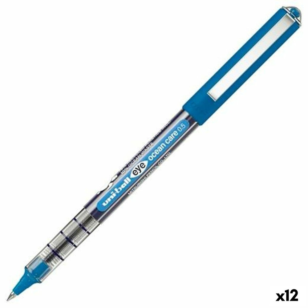 Liquid ink pen Uni-Ball Eye Ocean Care Blue 0,5 mm (12 Units)