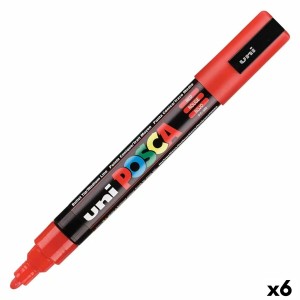 Marker POSCA PC-5M Red (6 Units)