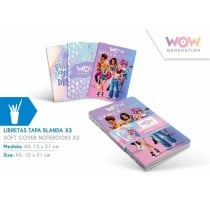 Carnet Wow Generation A5 Couverture souple 3 Unités