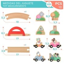 Jeu de Véhicules Disney 18 Pièces 37 x 7,5 x 3 cm 4 Unités