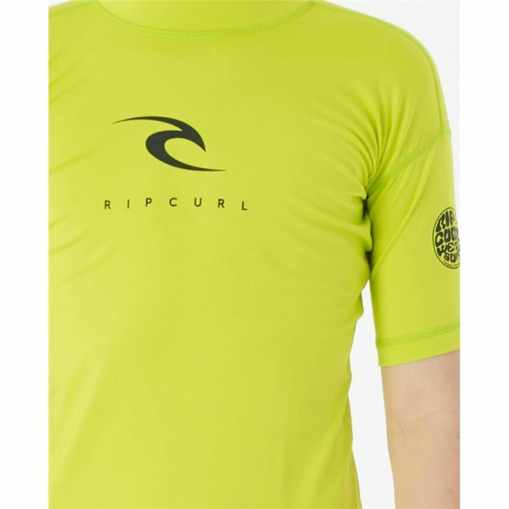 Kurzarm-T-Shirt für Kinder Rip Curl Corps S/S Rash Gelb Brandung Lycra