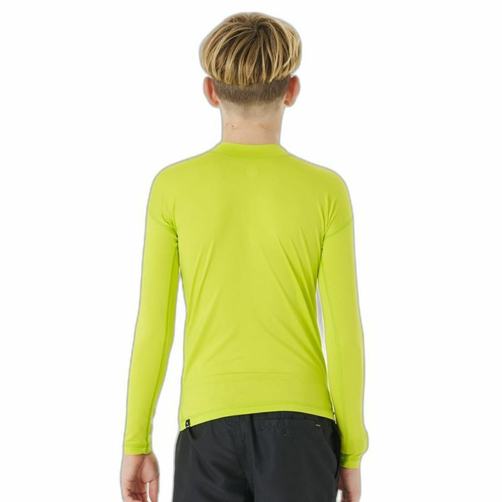 Child's Short Sleeve T-Shirt Rip Curl Corps L/S Rash Vest  Yellow Surf Lycra