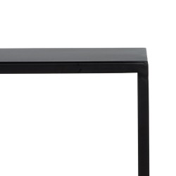 Console Noir Naturel Fer Bois MDF 122,5 x 22,5 x 75 cm