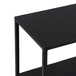 Console Noir Naturel Fer Bois MDF 122,5 x 22,5 x 75 cm