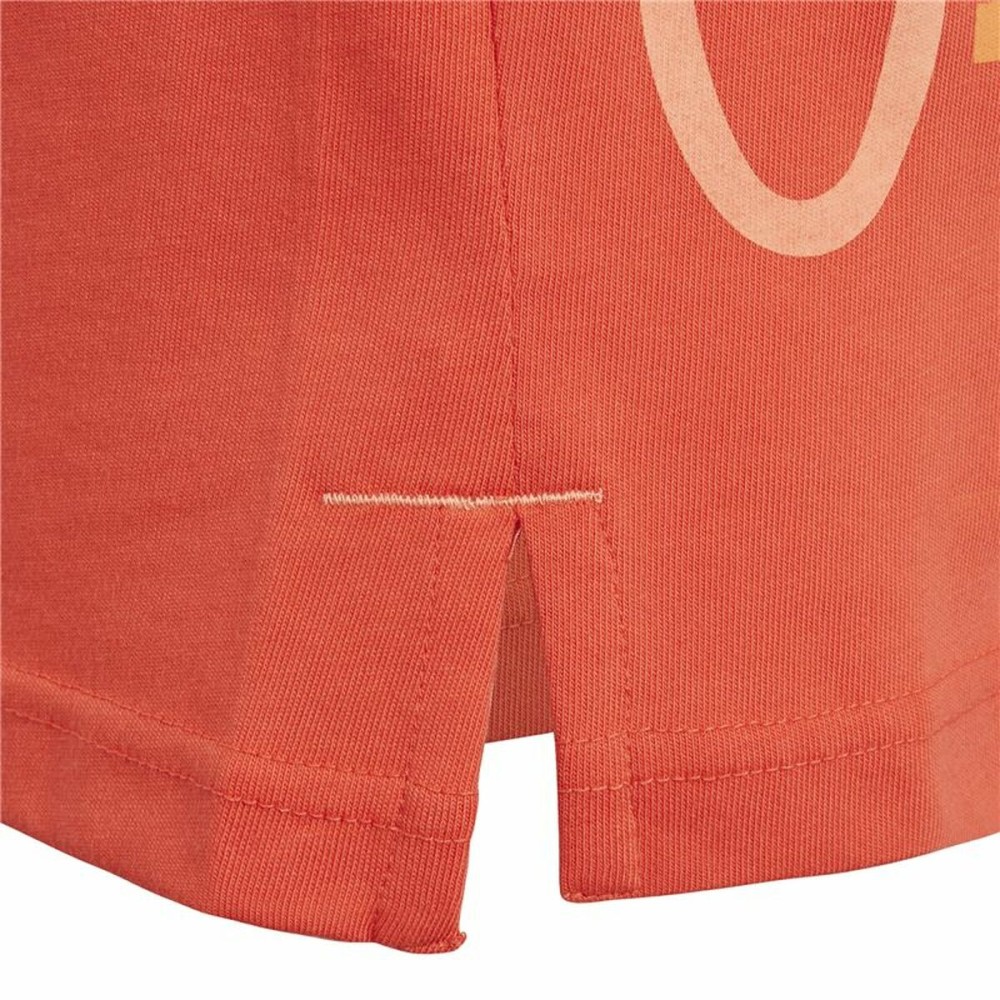 Kurzarm-T-Shirt für Kinder Adidas Graphic Tee Orange