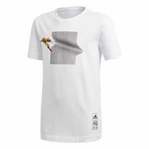 Child's Short Sleeve T-Shirt Adidas Iron Man Graphic White