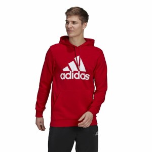 Herren Sweater mit Kapuze Adidas Essentials Big Logo Rot