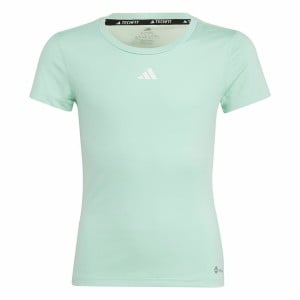 Child's Short Sleeve T-Shirt Adidas Techfit Aeroready Sport Icons Green