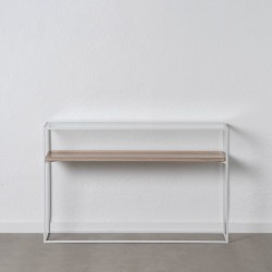 Console White Natural Crystal Iron MDF Wood 120 x 30 x 75 cm