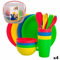 Picknick-Set Aktive 22,5 x 1,5 x 22,5 cm Polypropylen (4 Stück)