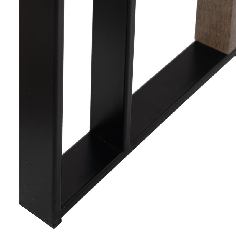 Console Noir Naturel Fer Bois MDF 110 x 30 x 75 cm