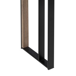 Console Black Natural Iron MDF Wood 110 x 30 x 75 cm