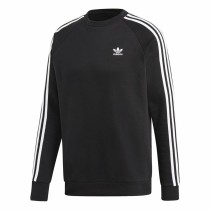 Men’s Sweatshirt without Hood Adidas 3 Stripes Black