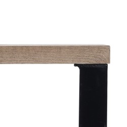 Console Noir Naturel Fer Bois MDF 110 x 30 x 75 cm