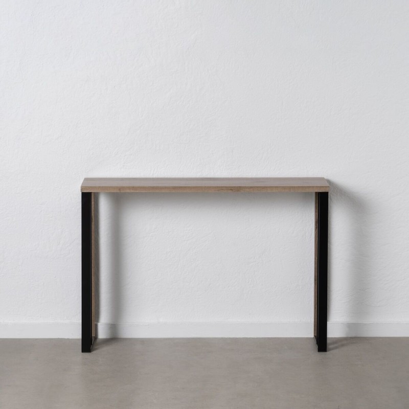 Console Black Natural Iron MDF Wood 110 x 30 x 75 cm