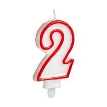 Bougie Numéro 2 Anniversaire (12 Unités)