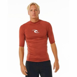 Men’s Short Sleeve T-Shirt Rip Curl Waves Upf Brown