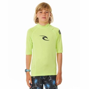 T shirt à manches courtes Enfant Rip Curl Wave Upf Vert citron