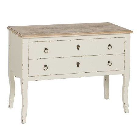 Console Blanc Naturel Bois d'épicéa Bois MDF 104 x 50 x 78 cm