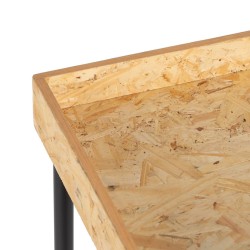 Console Noir Naturel Bois Fer Bois MDF 98 x 32 x 80,5 cm