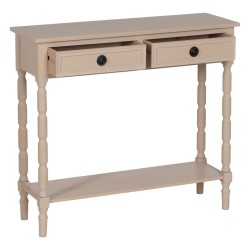 Console White Pine MDF Wood 90 x 30 x 81 cm