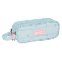 Trousse Fourre-Tout Double Moos Garden Turquoise 21 x 8 x 6 cm