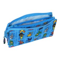 Dreifaches Mehrzweck-Etui PJ Masks Blau 22 x 12 x 3 cm