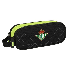 Zweifaches Mehrzweck-Etui Real Betis Balompié Schwarz Neongrün 21 x 8 x 6 cm