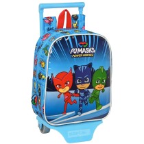 School Rucksack with Wheels PJ Masks Blue 22 x 27 x 10 cm