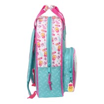 School Bag The Bellies 20 x 28 x 8 cm Purple Turquoise White