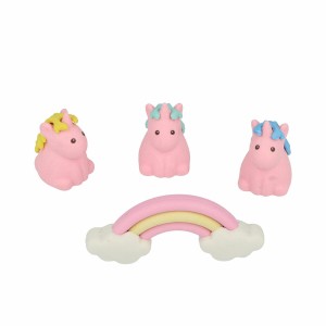 Eraser Set Inca   Unicorn Rainbow (4 Units)