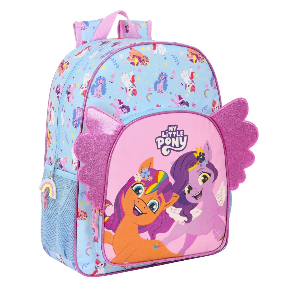 Schulrucksack My Little Pony Wild & free Blau Rosa 33 x 42 x 14 cm