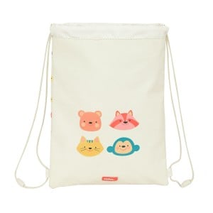 Backpack with Strings Safta Cabecitas Cream