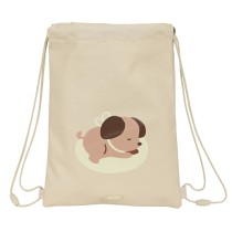 Sac à dos serré par des ficelles Safta Puppy Beige