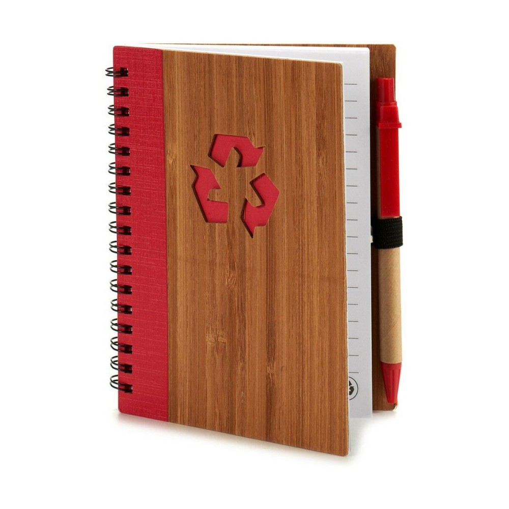 Cahier à Spirales avec Stylo Bambou 1 x 16 x 12 cm (12 Unités)