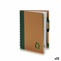 Spiral Notebook with Pen Recycled cardboard 1 x 18 x 14 cm (12 Units)