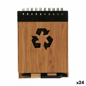 Cahier à Spirales avec Stylo Bambou 1 x 10 x 13 cm (24 Unités)