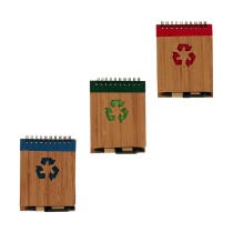 Spiral Notebook with Pen Pincello AR1810139 1 x 10 x 13 cm Bamboo (24 Units)