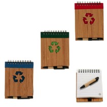 Spiral Notebook with Pen Pincello AR1810139 1 x 10 x 13 cm Bamboo (24 Units)